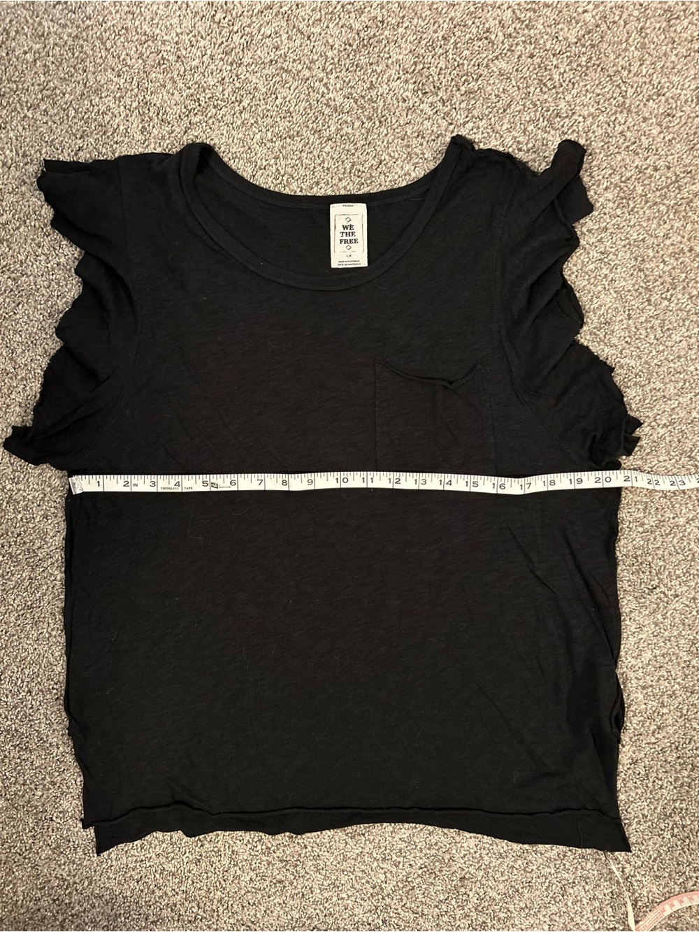We The Free Black Distressed Pocket Tank - Picture 5 of 8
